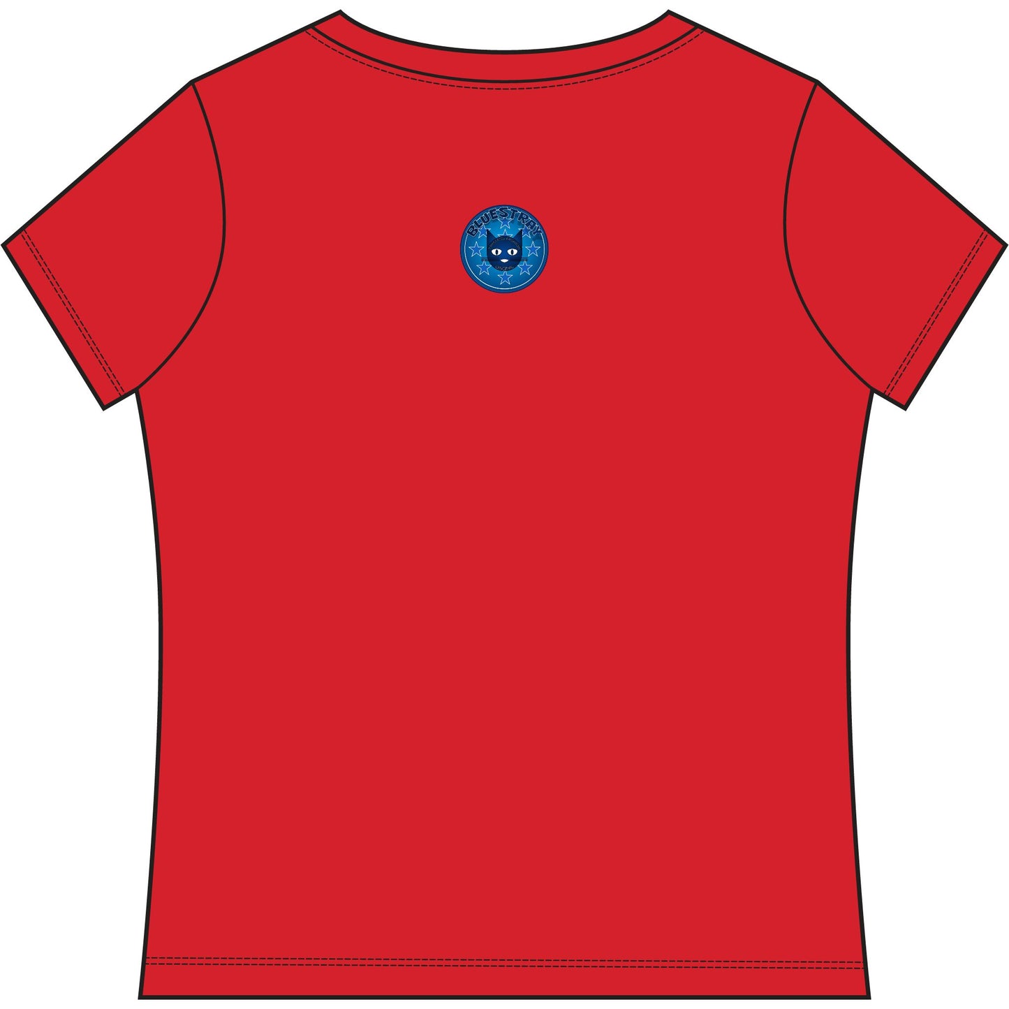 Bluestray Cat V-Neck Tee — Women's Graphic T-Shirt