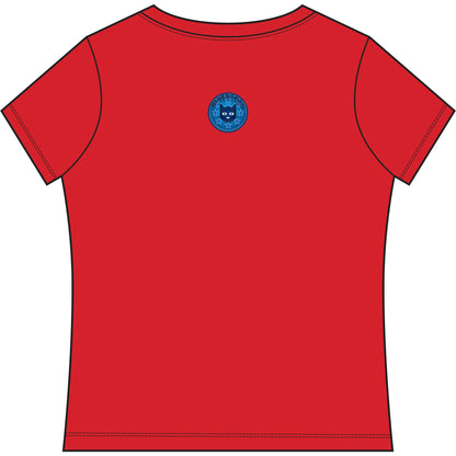 Bluestray Cat V-Neck Tee — Women's Graphic T-Shirt