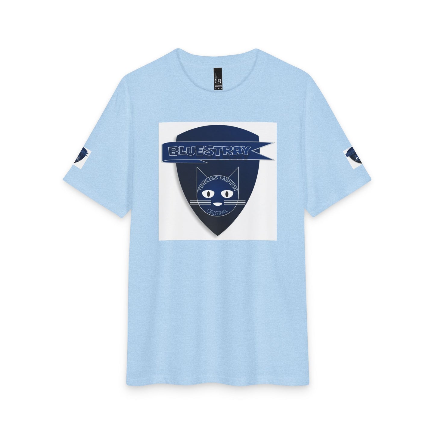 Bluestray Cat Shield T-Shirt — Retro Navy Crest Tee