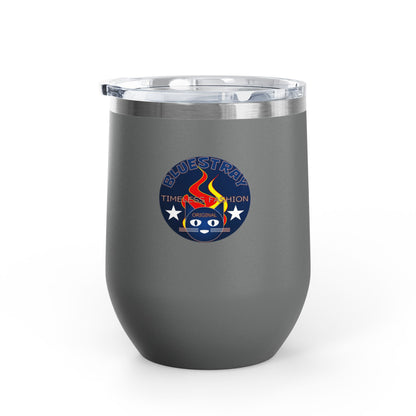 12oz Wine Tumbler — Fire & Flag Bluestray Logo Stainless Insulated Wine Cup many Colors