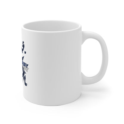 Bluestray Logo Ceramic Mug — Branded Navy Crest Coffee Cup