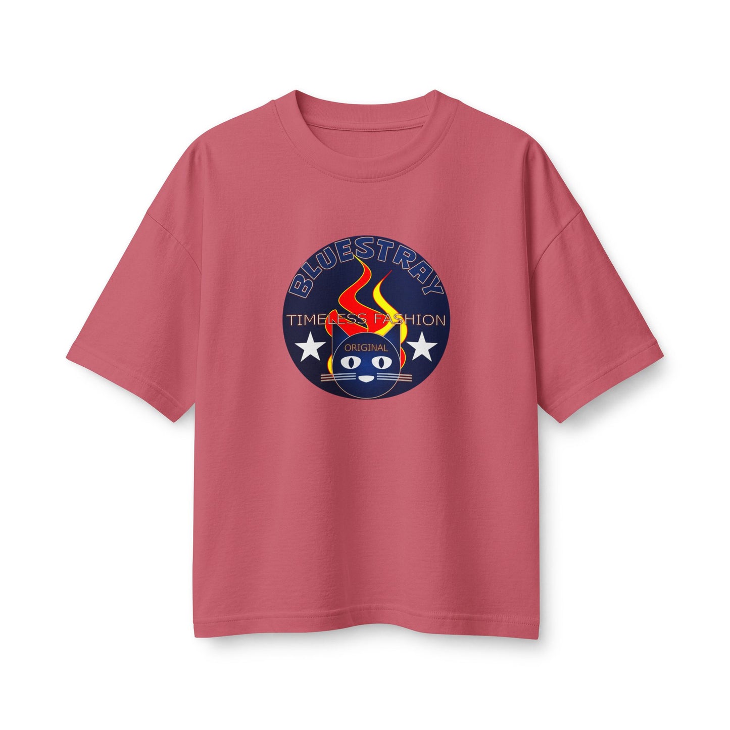 Bluestray Flame Mascot T-Shirt — Retro Campfire Logo Tee