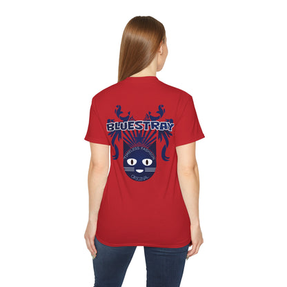 Bluestray Cat Graphic Tee — Retro Nautical Cat Design