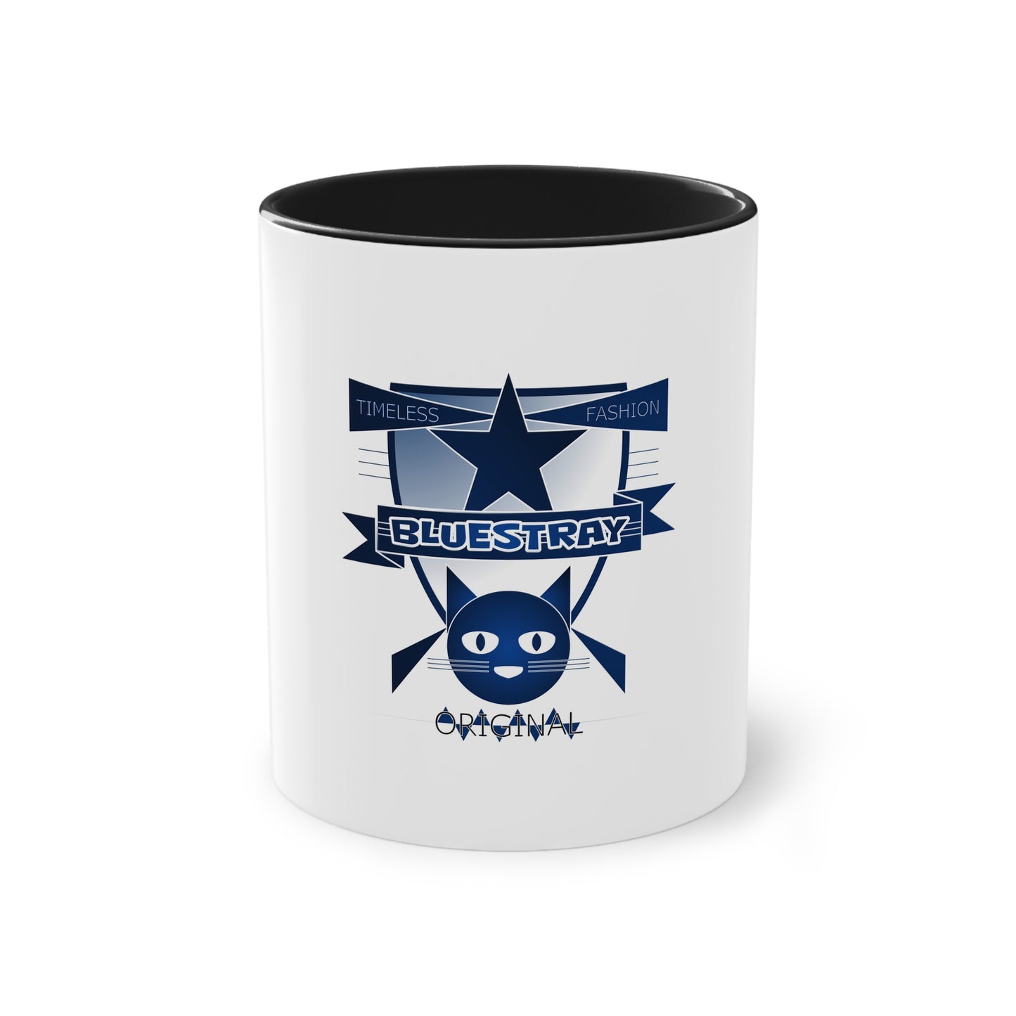 Bluestray Cat Crest Coffee Mug — Two-Tone 11oz