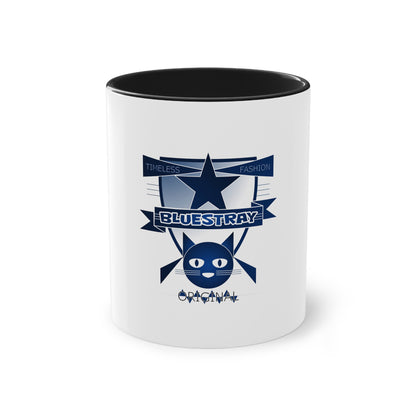 Bluestray Cat Crest Coffee Mug — Two-Tone 11oz