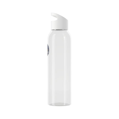 Bluestray Logo Water Bottle — Clear Reusable Bottle with Star & Flame Emblem