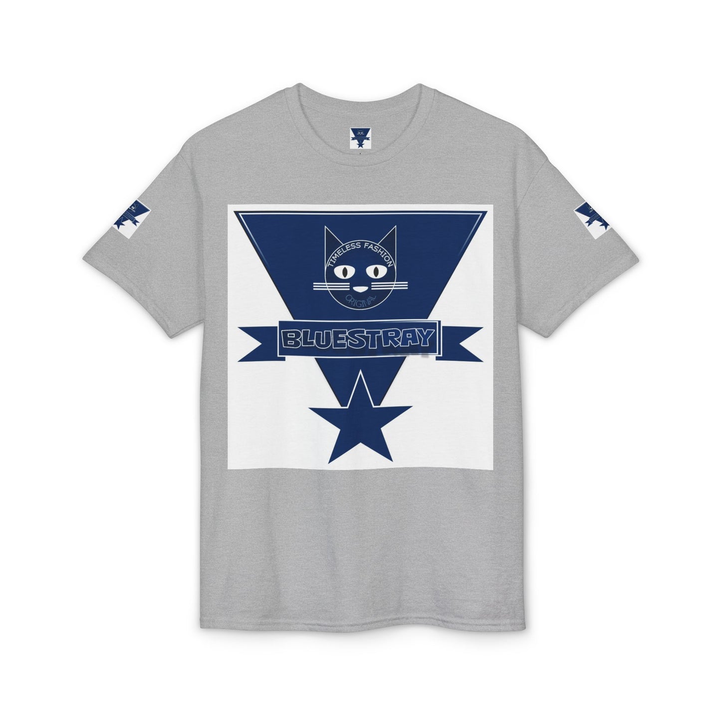 Bluestray Cat Graphic T-Shirt — Retro Star Logo Tee
