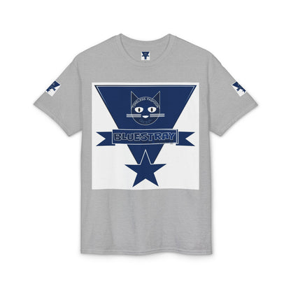 Bluestray Cat Graphic T-Shirt — Retro Star Logo Tee
