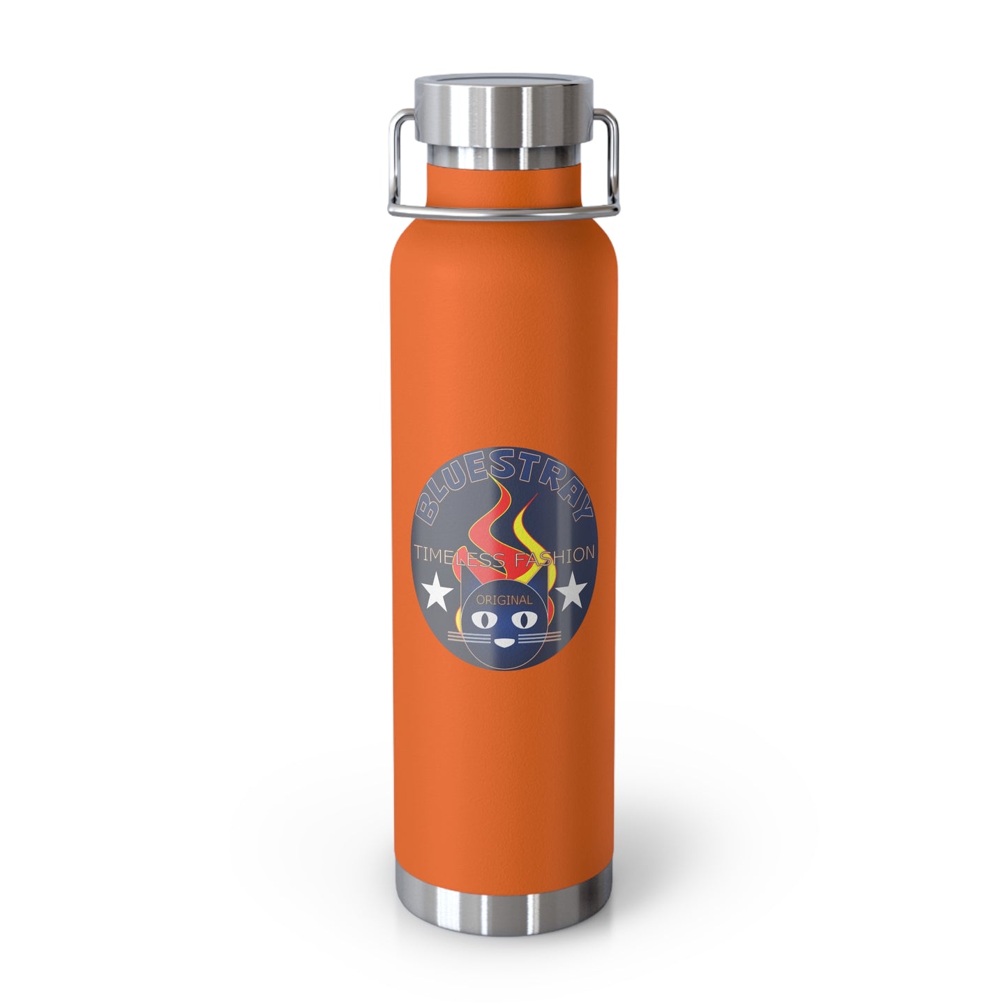 22oz Copper Bluestray Vacuum Bottle — Retro Campfire Logo Insulated Water Bottle