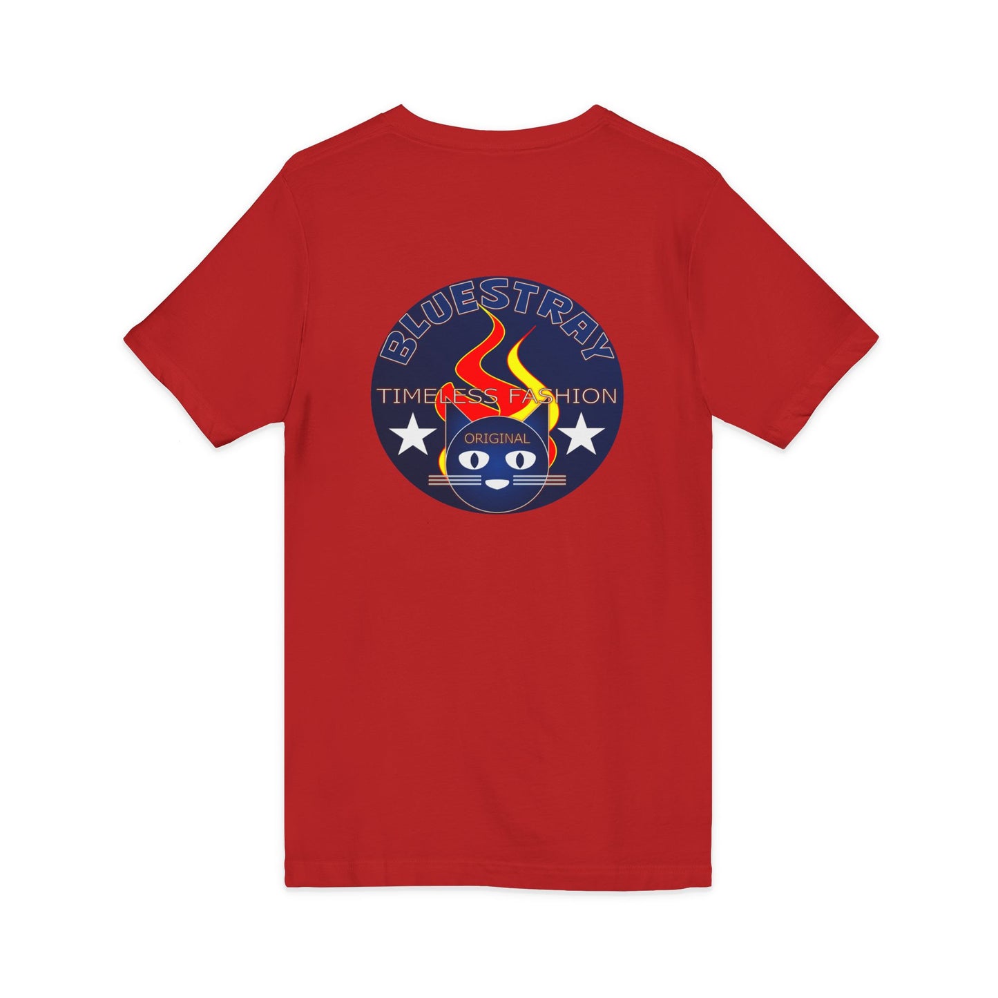 Time Station Equestrian Bluestray Cat V-Neck Tee