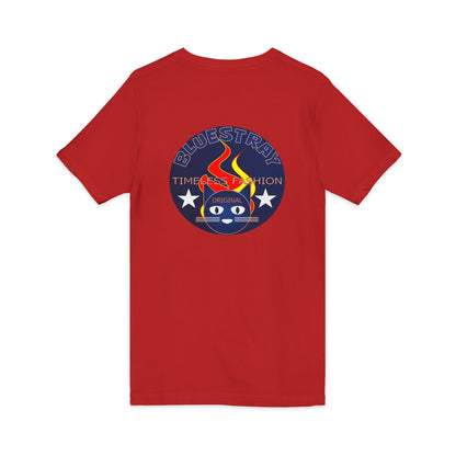 Time Station Equestrian Bluestray Cat V-Neck Tee