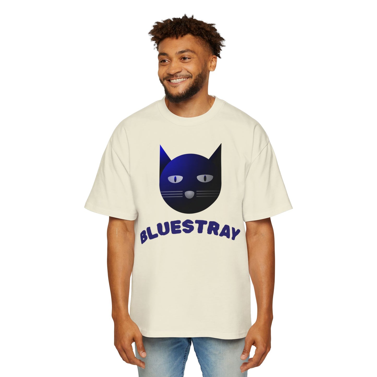 Bluestray Cat Tee — Graphic Men's Oversized T-Shirt