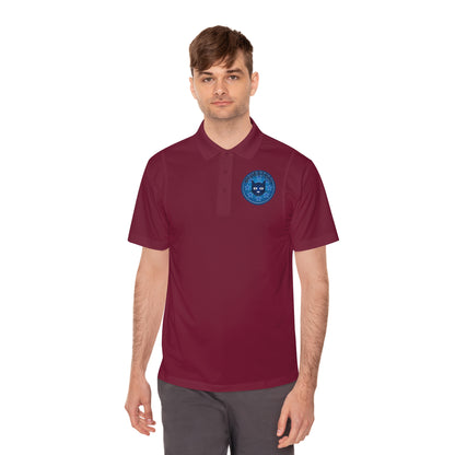 Men's Polo Shirt — Bluestray Galaxy Cat Logo Athletic Golf Shirt