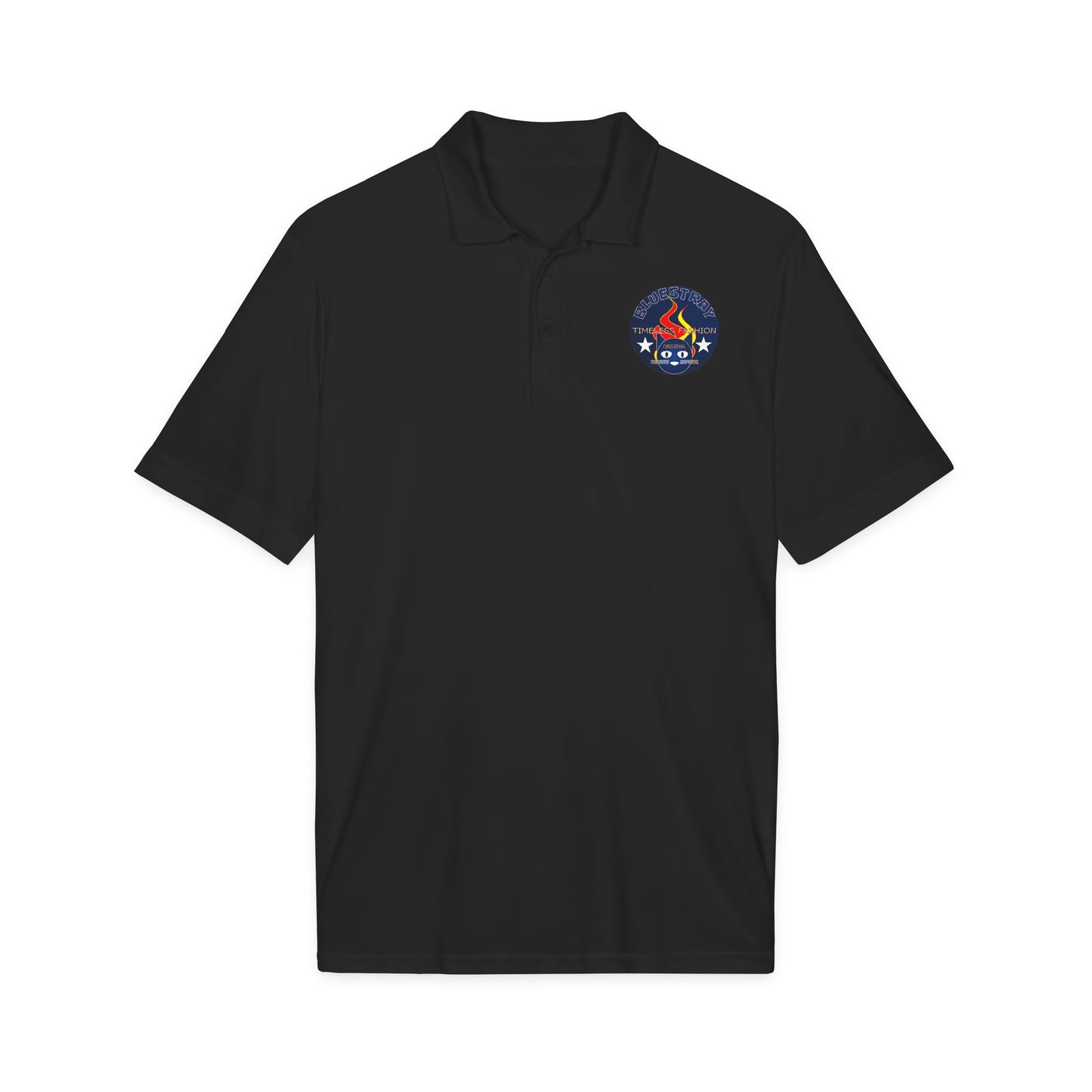 Embroidered Firefighter Patch Polo — Men’s Bluestray Performance Work Shirt