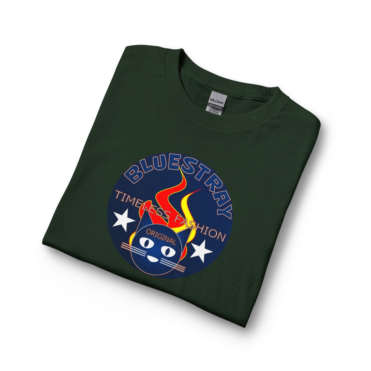 Equestrian Bluestray Time & Fashion Long Sleeve Tee — Flame Horse Logo
