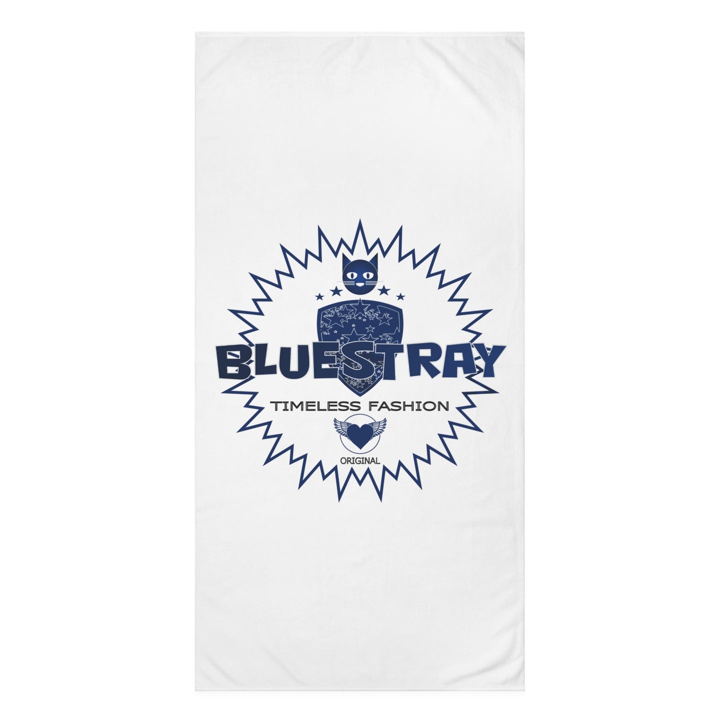 Beach Towel — Bluestray Vintage Crest Design, "Timeless Fashion"
