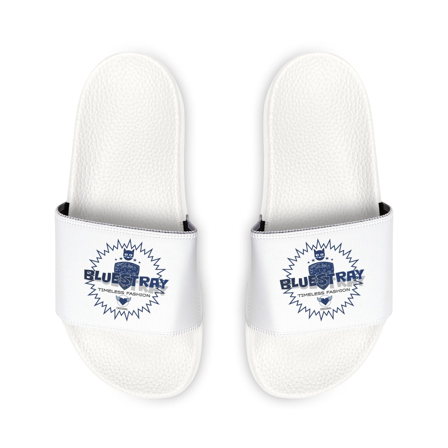 Men's Slide Sandals — Removable Strap Casual Pool & Beach Slides with Bluestray Logo