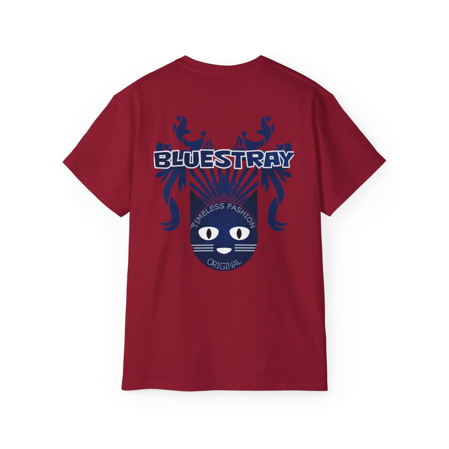 Bluestray Cat Graphic Tee — Retro Nautical Cat Design
