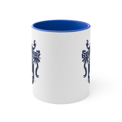 Bluestray Cat Accent Mug — Retro Cat Crest Coffee Cup (11oz)
