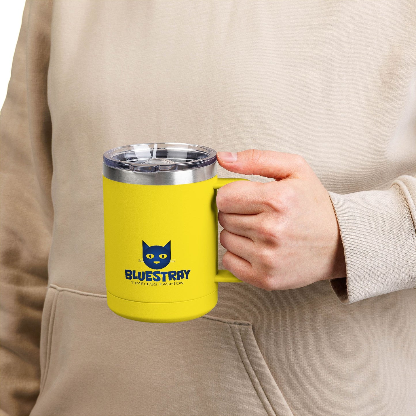 15oz Insulated Mug — Bluestray Cat Logo Travel Tumbler