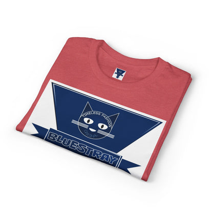 Bluestray Cat Graphic T-Shirt — Retro Star Logo Tee