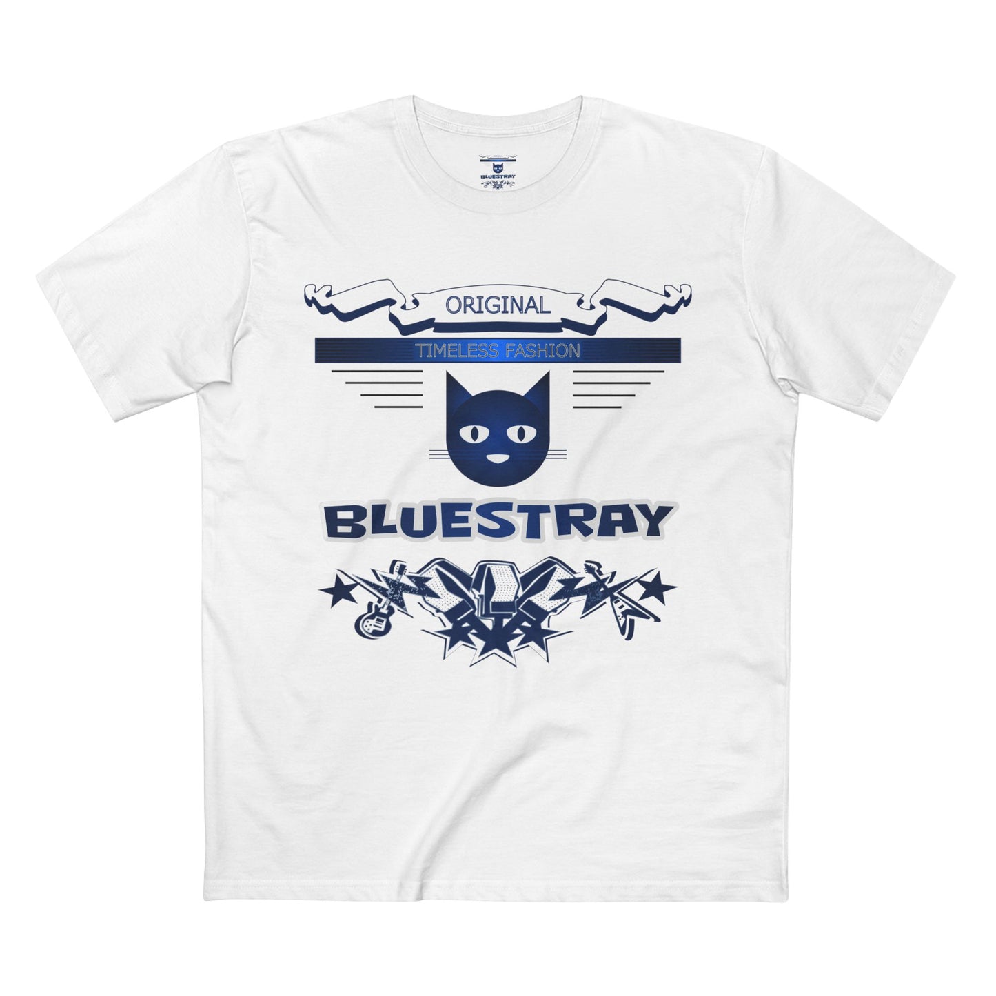 Bluestray Graphic Tee — Retro Cat Logo T-Shirt