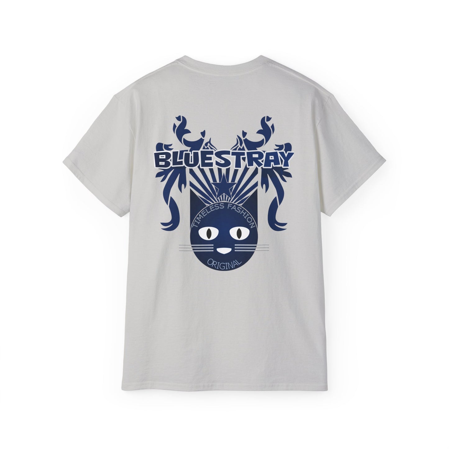 Bluestray Cat Graphic Tee — Retro Nautical Cat Design