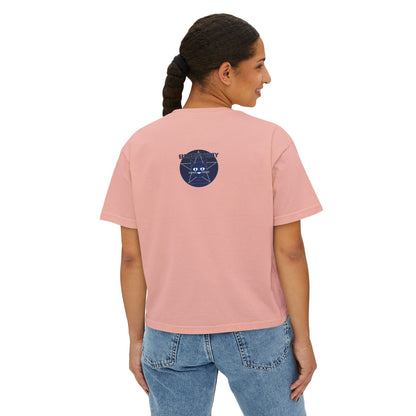 Bluestray Cat Graphic Tee — Women's Boxy Casual Top
