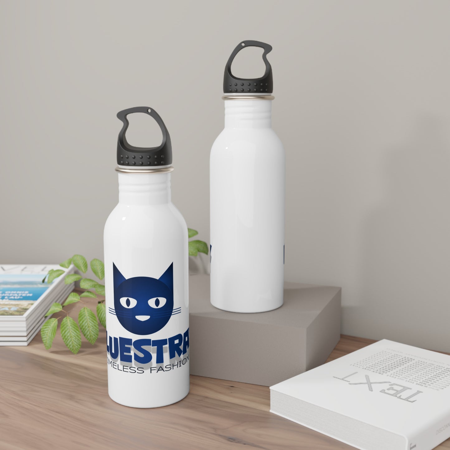 Bluestray Cat Stainless Steel Water Bottle — Timeless Fashion Logo