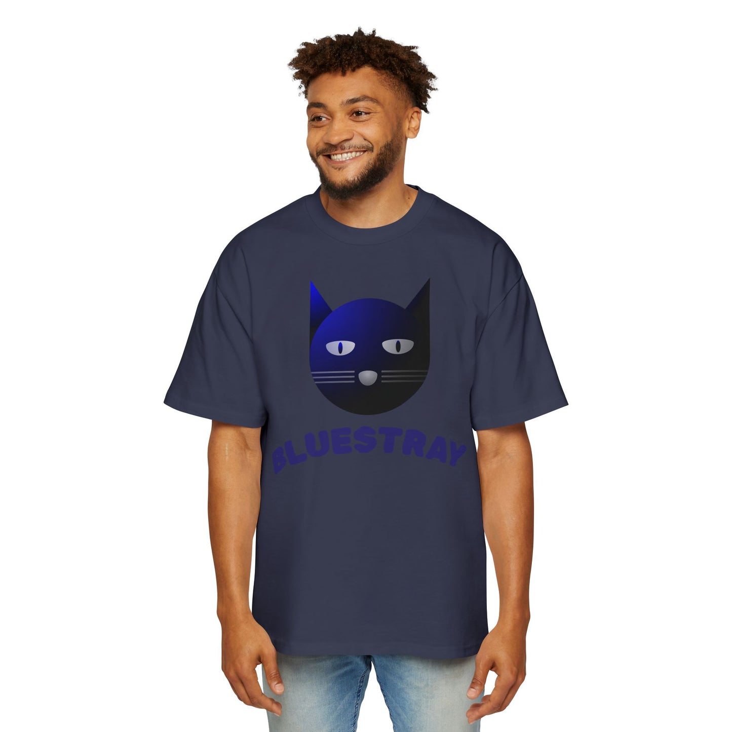 Bluestray Cat Tee — Graphic Men's Oversized T-Shirt