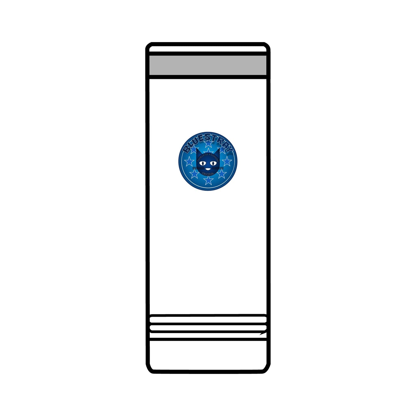22oz Skinny Tumbler with Bluestray Cat Galaxy Design — Insulated Travel Cup
