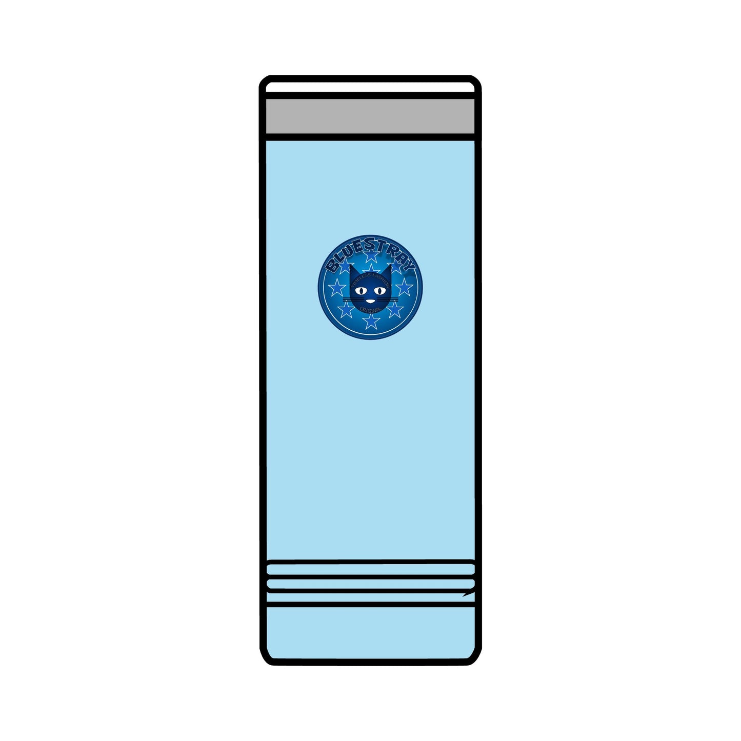 22oz Skinny Tumbler with Bluestray Cat Galaxy Design — Insulated Travel Cup