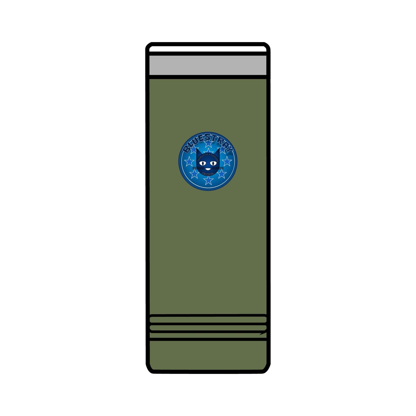 22oz Skinny Tumbler with Bluestray Cat Galaxy Design — Insulated Travel Cup