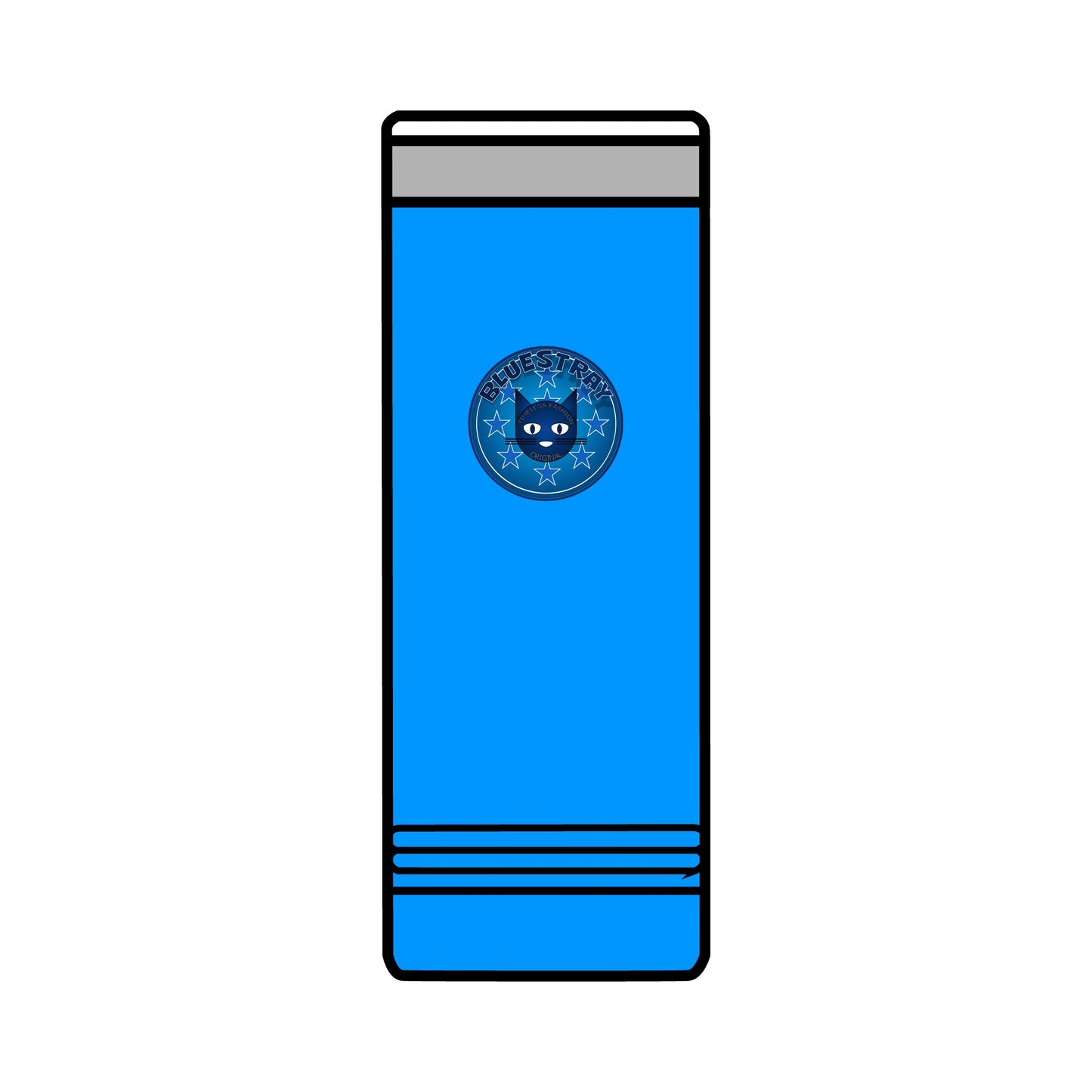 22oz Skinny Tumbler with Bluestray Cat Galaxy Design — Insulated Travel Cup