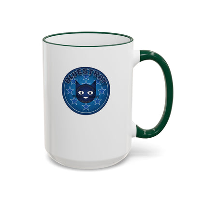 Bluestray Celtic Compass Accent Rim Mug — 11oz & 15oz Rustic Nautical Coffee Cup