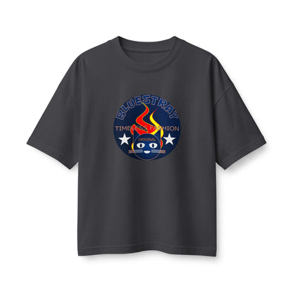 Bluestray Flame Mascot T-Shirt — Retro Campfire Logo Tee