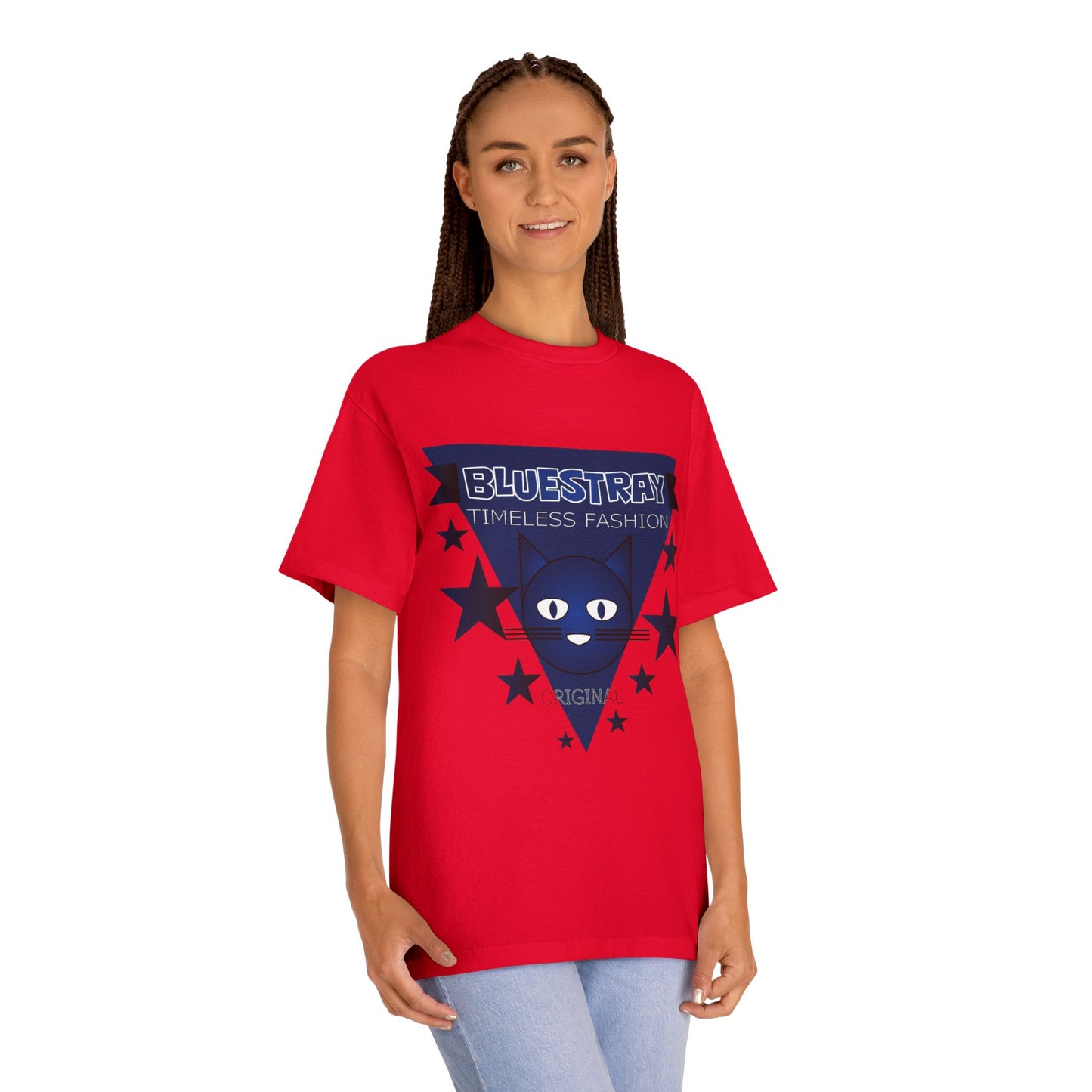 Bluestray Timeless Fashion Tee — Vintage Cat Triangle Logo T‑Shirt