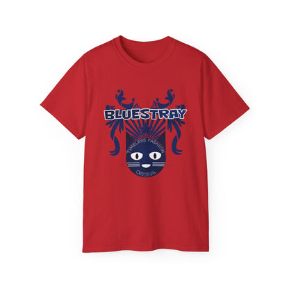 Bluestray Cat Graphic Tee — Retro Nautical Cat Design
