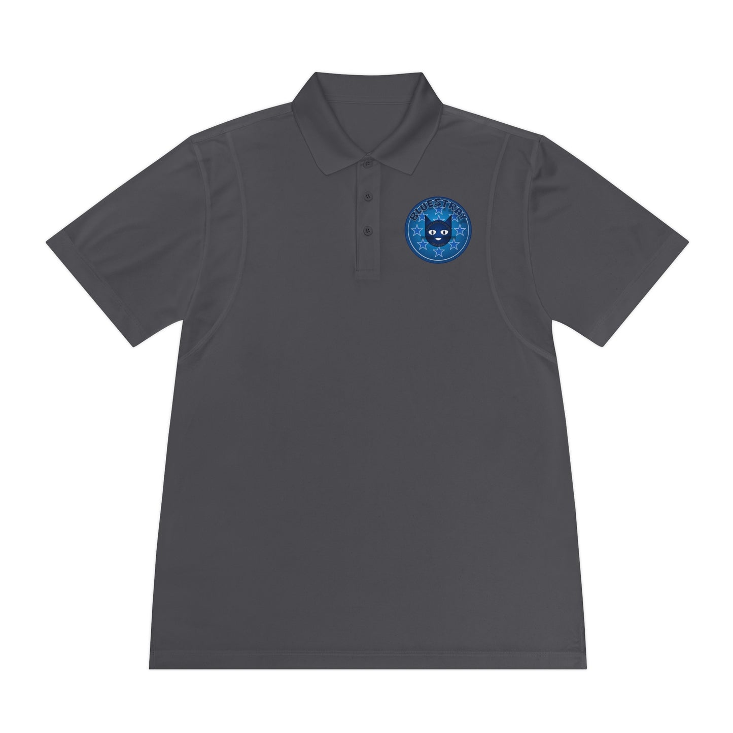 Men's Polo Shirt — Bluestray Galaxy Cat Logo Athletic Golf Shirt