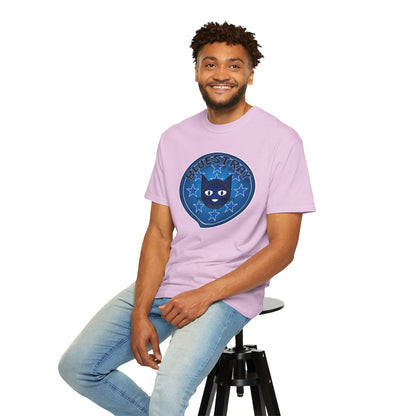 Bluestray Cat Graphic T-Shirt — Retro Star Emblem Tee