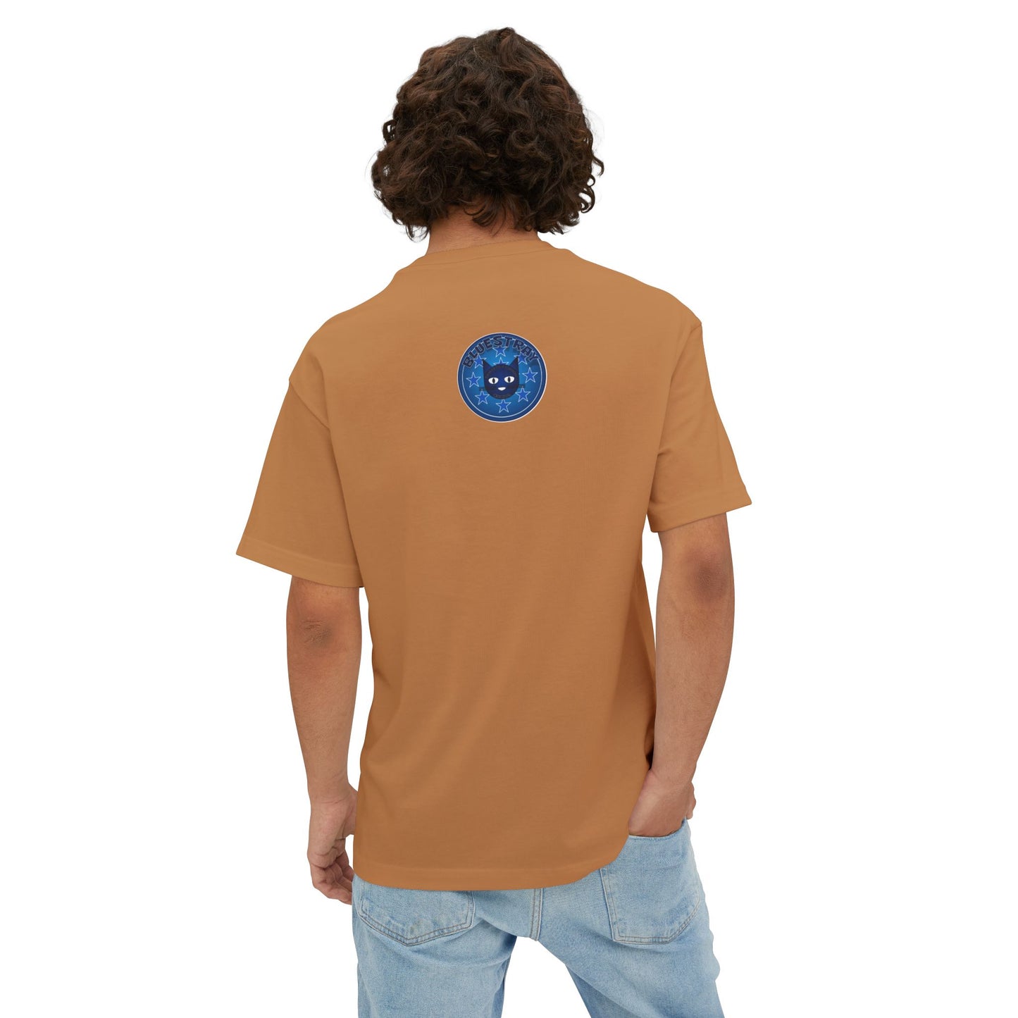 Blue Cat Stars Tee — "Bluestray" Graphic T-Shirt