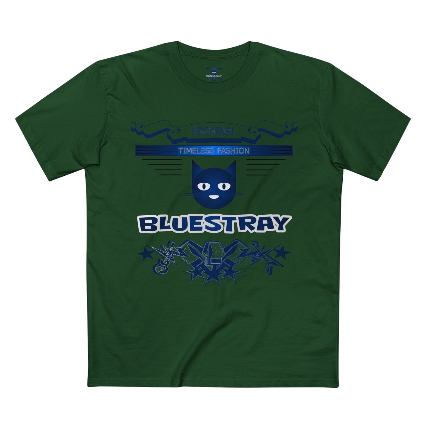 Bluestray Graphic Tee — Retro Cat Logo T-Shirt