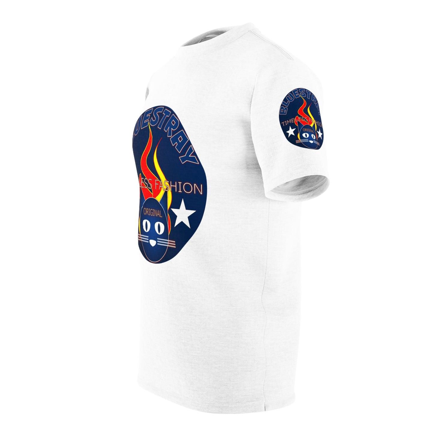 Bluestray Cat Flame Logo Tee — Vintage Timeless Fashion Graphic T-Shirt