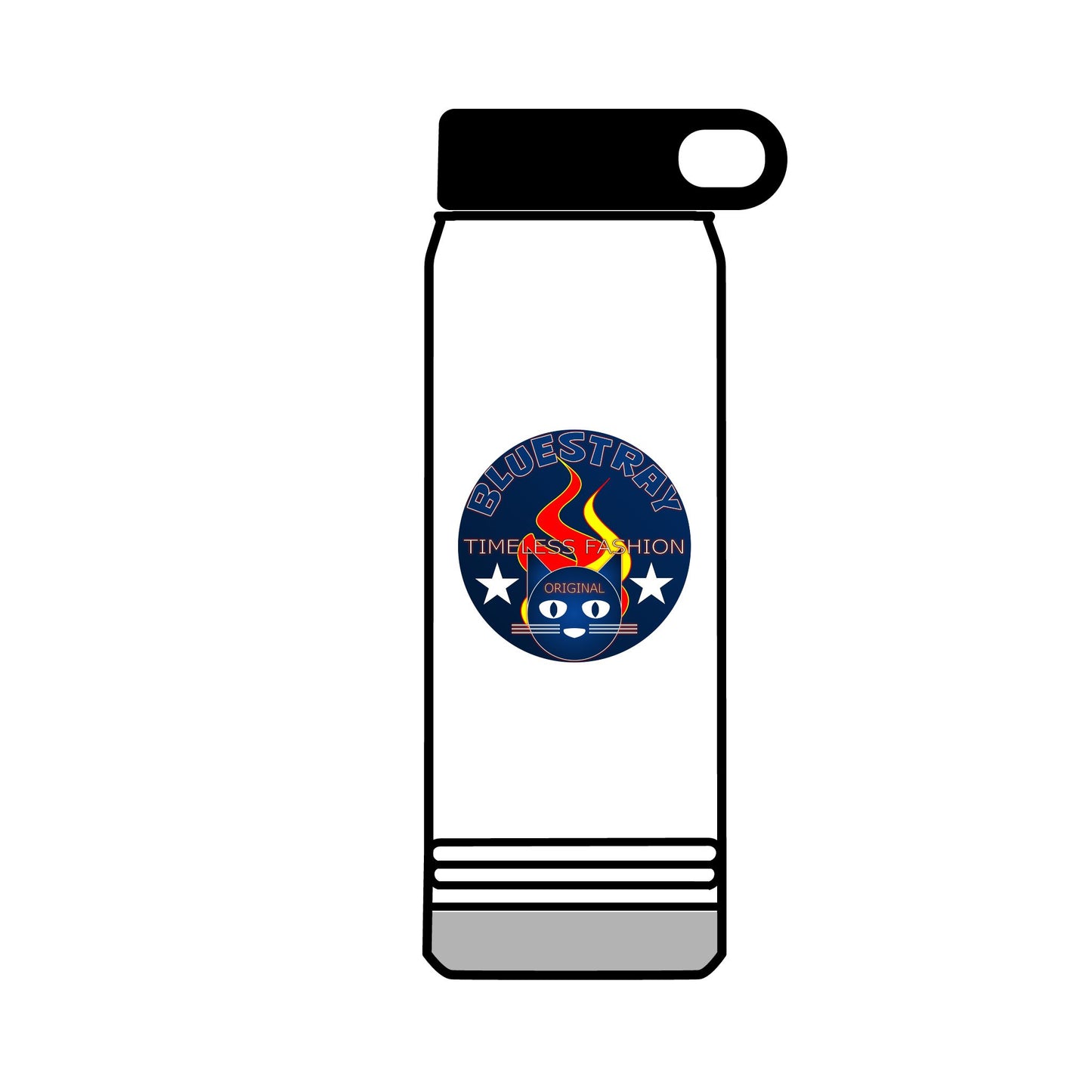 32oz Bluestray Water Bottle — Patriotic Flame Firefighter Emblem