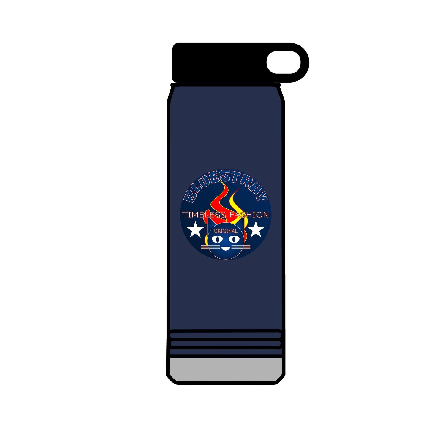 32oz Bluestray Water Bottle — Patriotic Flame Firefighter Emblem