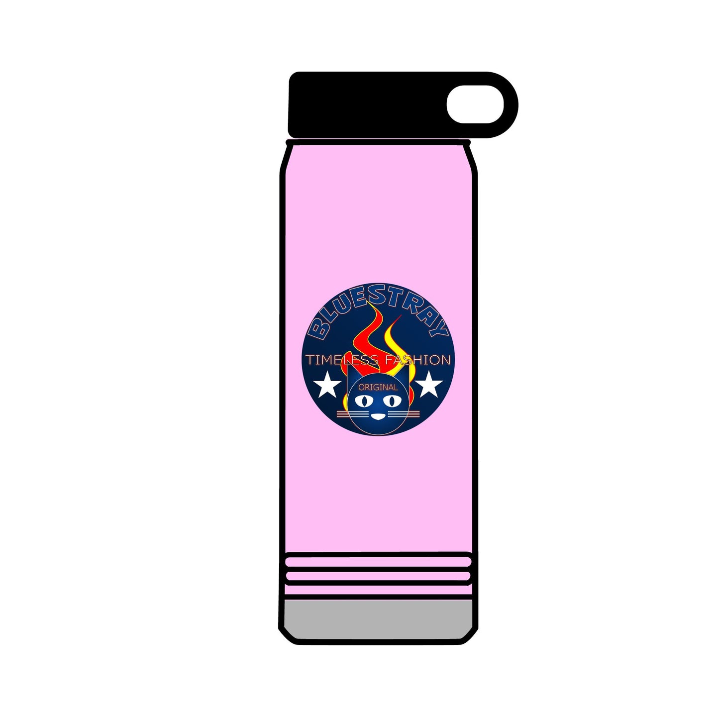 32oz Bluestray Water Bottle — Patriotic Flame Firefighter Emblem