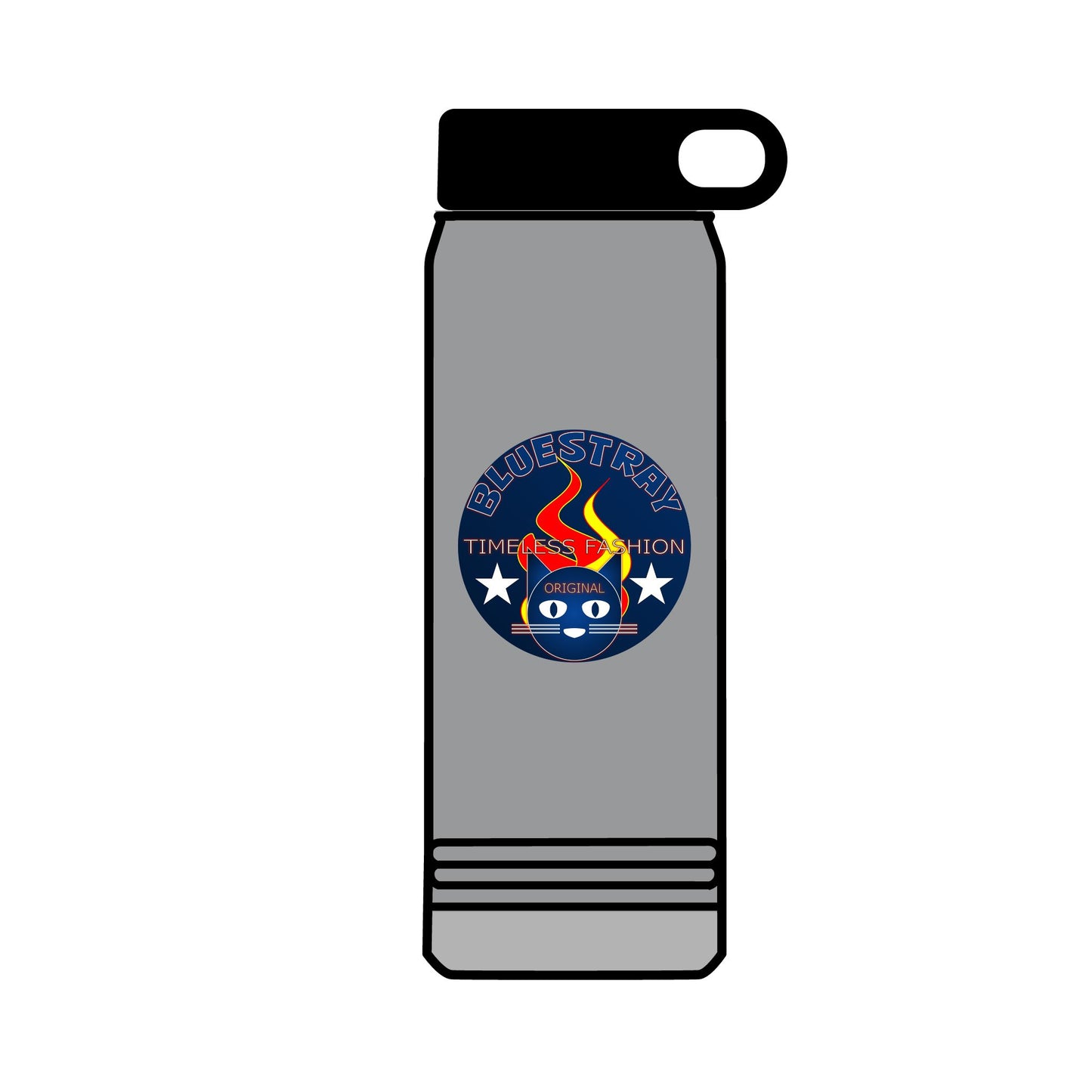 32oz Bluestray Water Bottle — Patriotic Flame Firefighter Emblem
