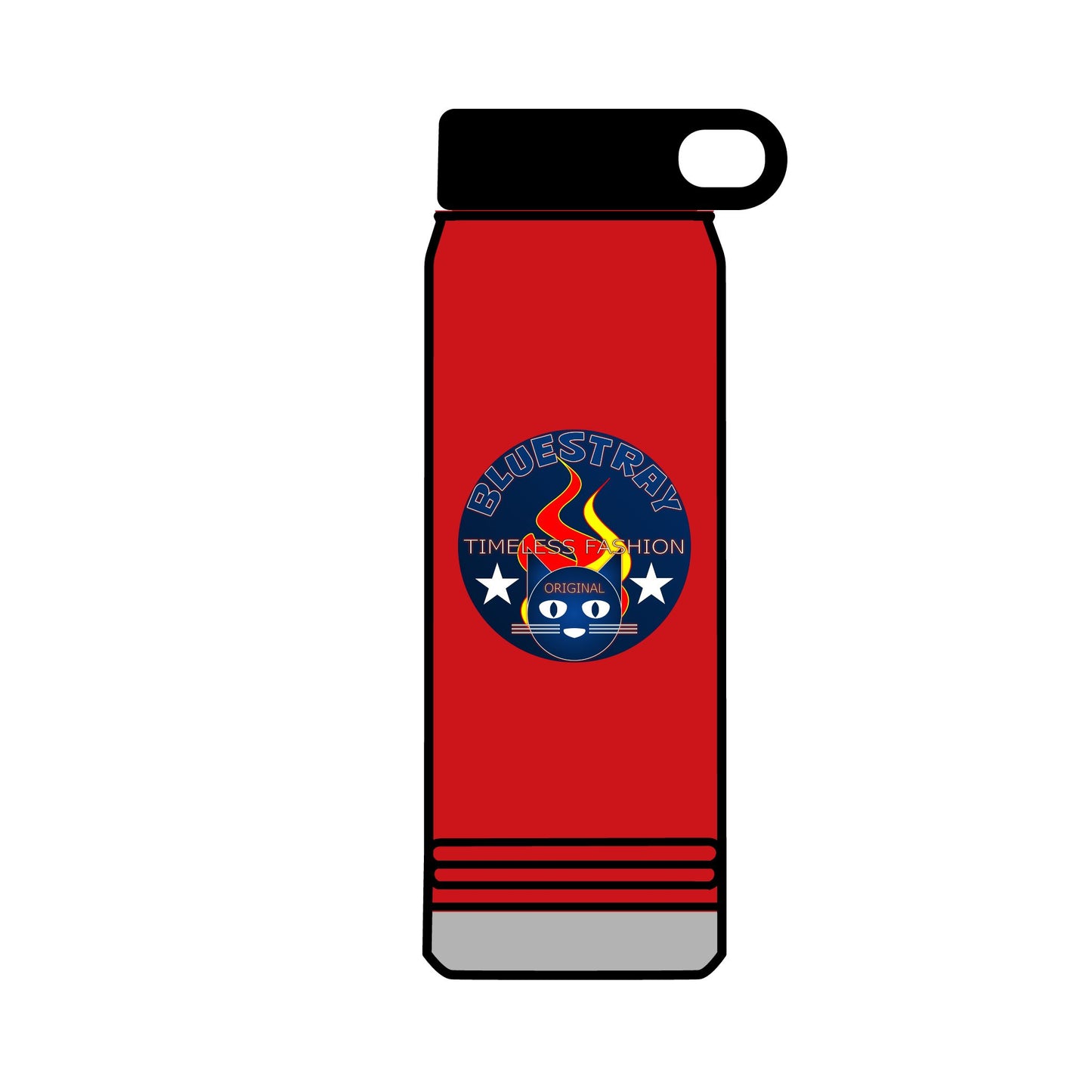 32oz Bluestray Water Bottle — Patriotic Flame Firefighter Emblem