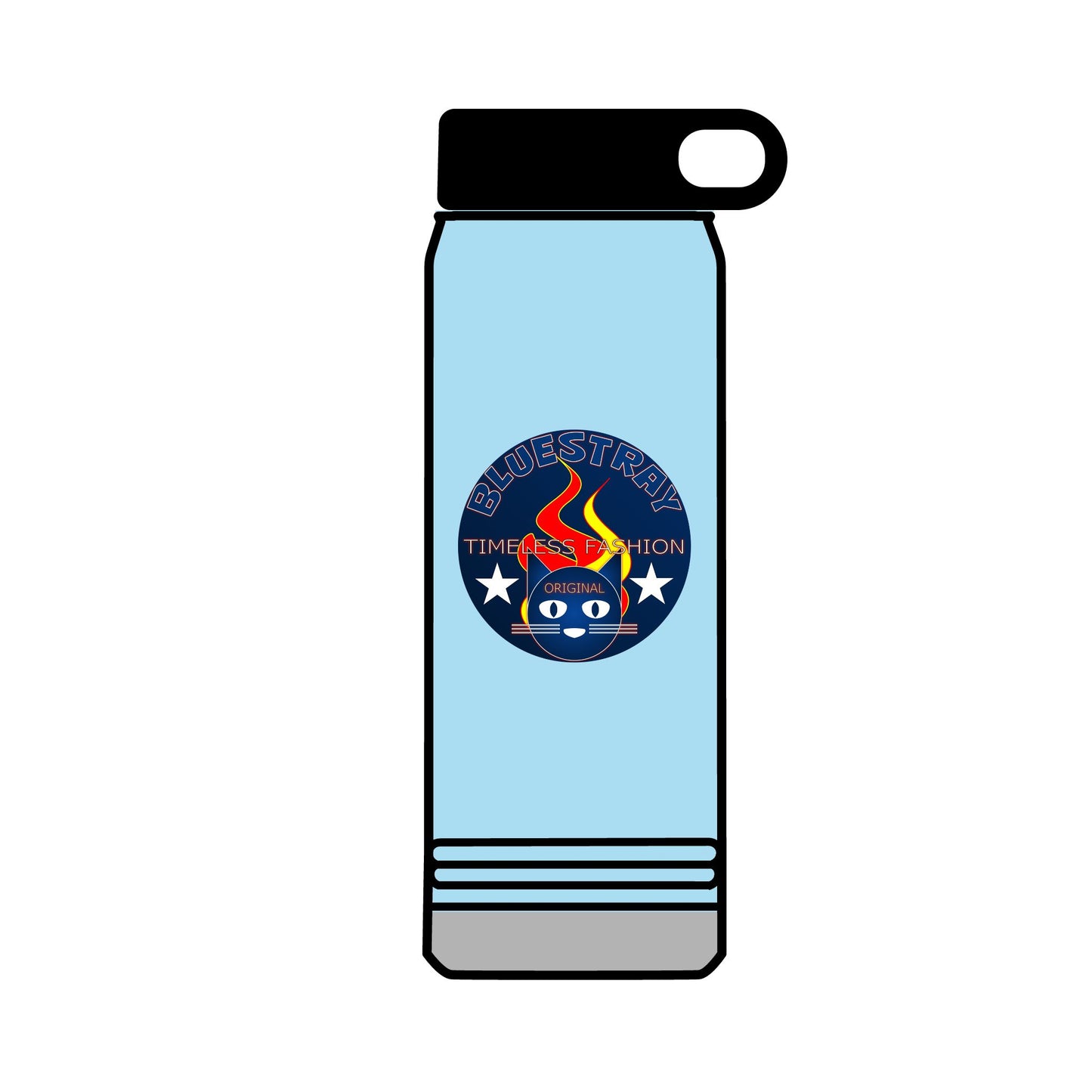 32oz Bluestray Water Bottle — Patriotic Flame Firefighter Emblem