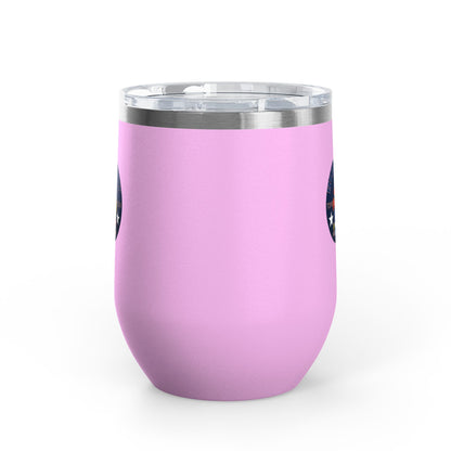 12oz Wine Tumbler — Fire & Flag Bluestray Logo Stainless Insulated Wine Cup many Colors